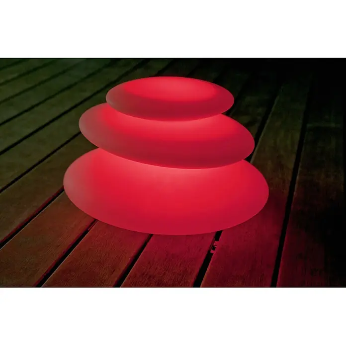 Ibelec Lámpara LED decorativa RGB Pierre Zen - 1 W, Blanco
