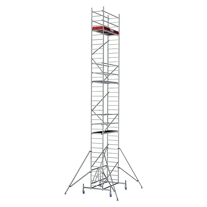 Krause ProTec XS Klappgerüst - Arbeitshöhe: 10,8 m, Bühnengröße: 1,2 m², Belastbarkeit Bühne: 240 kg - Linke Seitenansicht