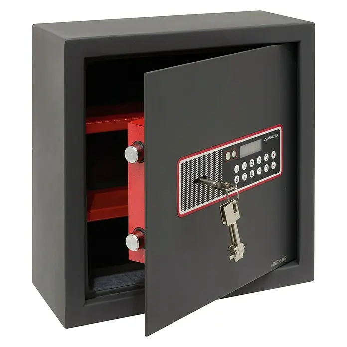 Arregui Caja fuerte para muebles Cover 172060 - L x An x Al: 35 x 15 x 35 cm, Tipo de cerradura: Códigos de usuario - Vista angular