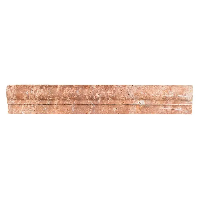 Fliesenbordüre Travertin PO 45348 - 30,5 x 4,8 cm, Rosso, Matt - Ansicht von oben