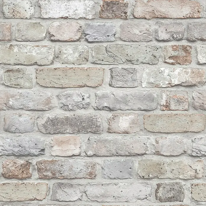 Papel pintado Ladrillo - Gris, 10,05 x 0,53 m