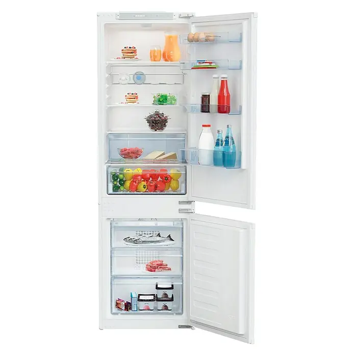Beko Nevera combi BCHA275E3S - Contenido útil total: 255 l, L x An x Al: 54,5 x 54 x 178,1 cm, Blanco