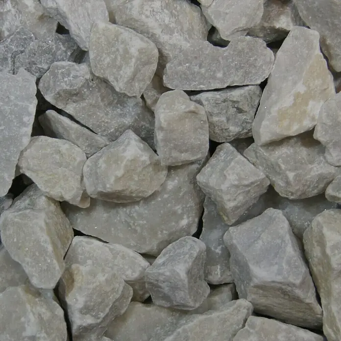 Min2C Bruchsteine - Naturweiß, Körnung: 30 mm - 60 mm, 25 kg