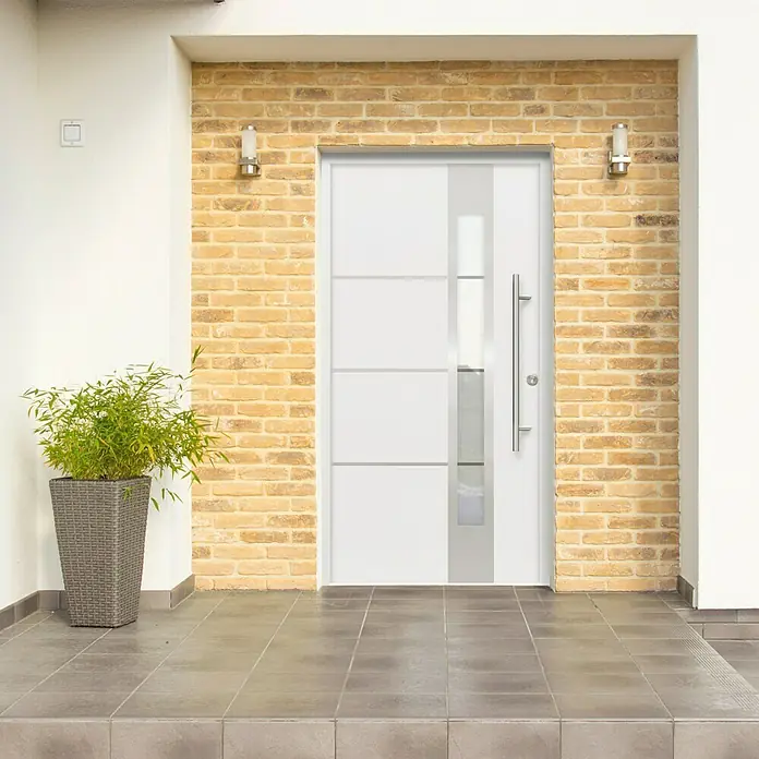 Splendoor Haustür Thermodoor SP50W - 110 x 210 cm, DIN Anschlag: Rechts, Weiß - Stimmungsaufnahme