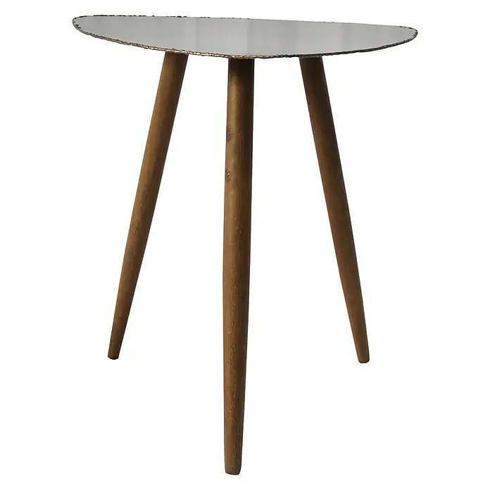 BHP Beistelltisch - L x B x H: 50 x 49 x 53 cm, Grau, Natur - Vorderansicht