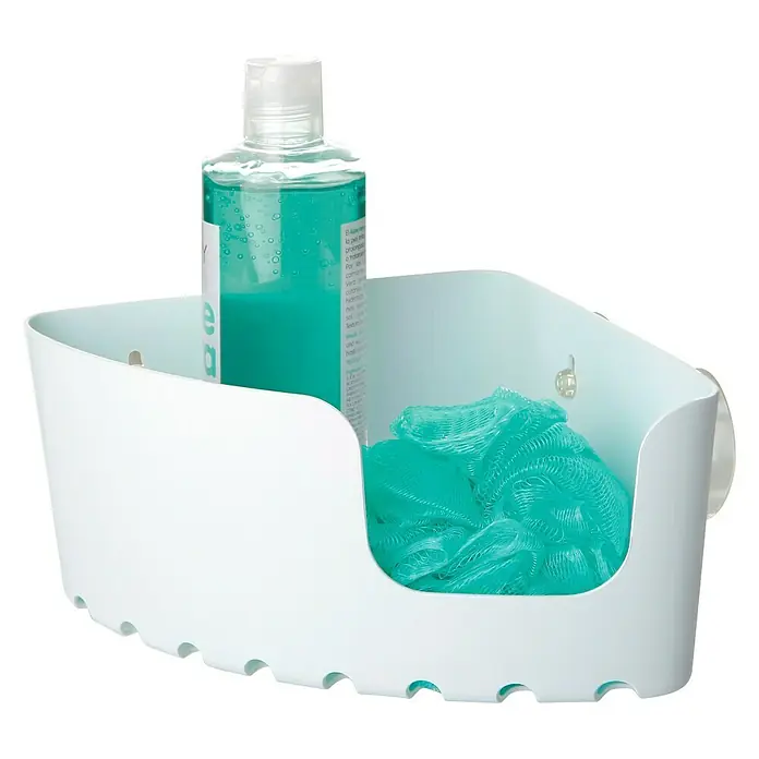 Tatay Cesta de baño angular Standard - 20 x 20 x 11 cm, Blanco