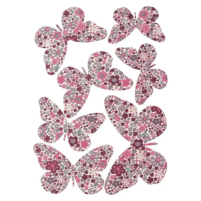 Adhesivos decorativos 3D - Mariposas, Rosa