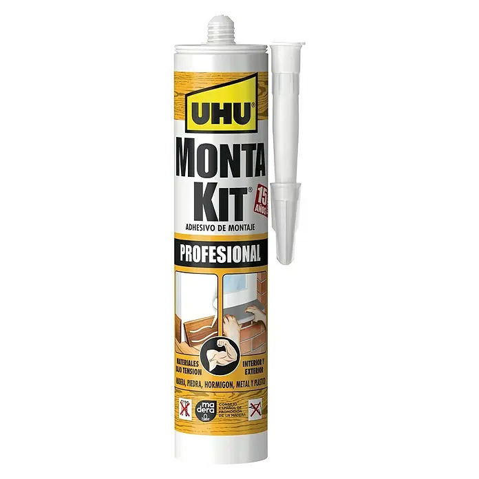 UHU Adhesivo para montaje Monta kit Profesional - Beige/Blanco, 350 g