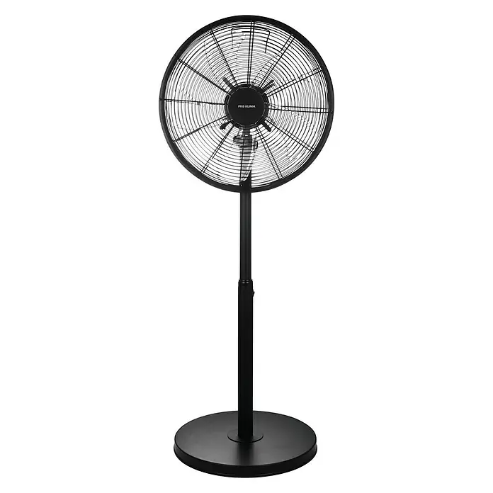 PR Klima Ventilador de pie Belize - Negro, 40 cm, 50 W, 4.566 m³/h