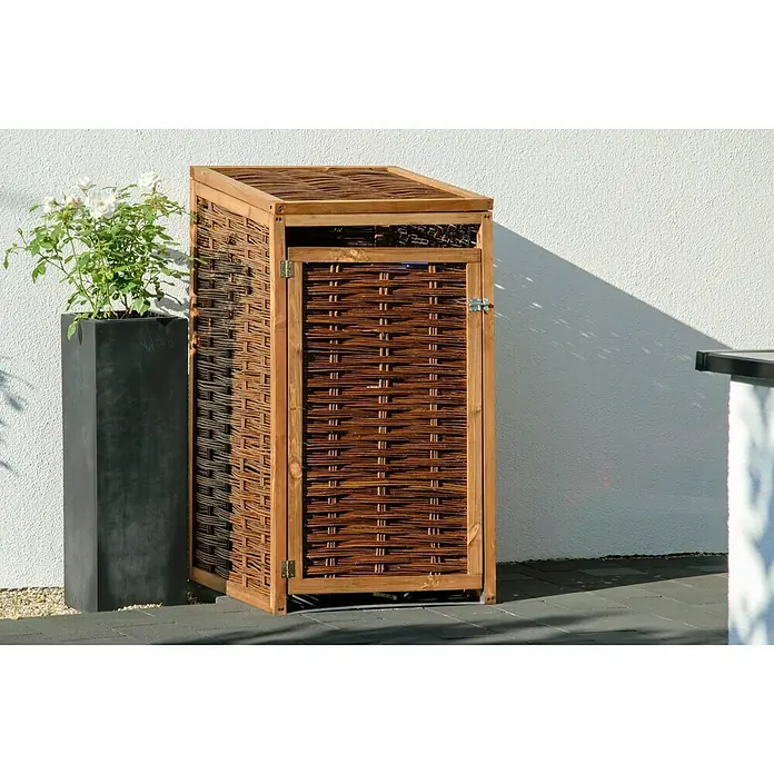 Dobar Mülltonnenbox Verkleidung - 70 x 83 x 132 cm, Geeignet für: 1 Mülltonne - Stimmungsaufnahme