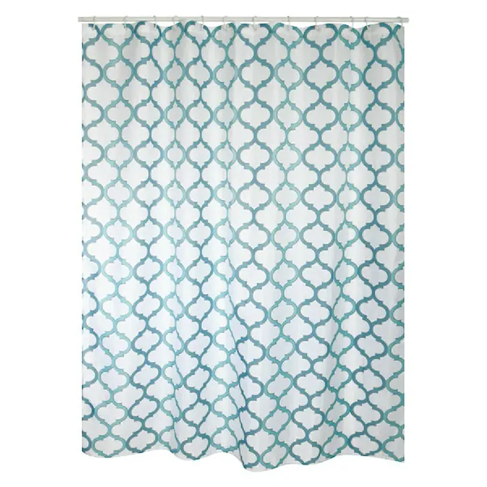 Venus Cortina de baño textil Hanko - An x Al: 180 x 200 cm, Azul, Verde