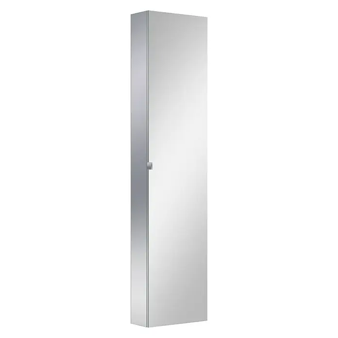 Camargue Espacio Spiegel-Hochschrank - 40 x 17 x 170 cm, 1 Tür, Spiegeleffekt - Vorderansicht