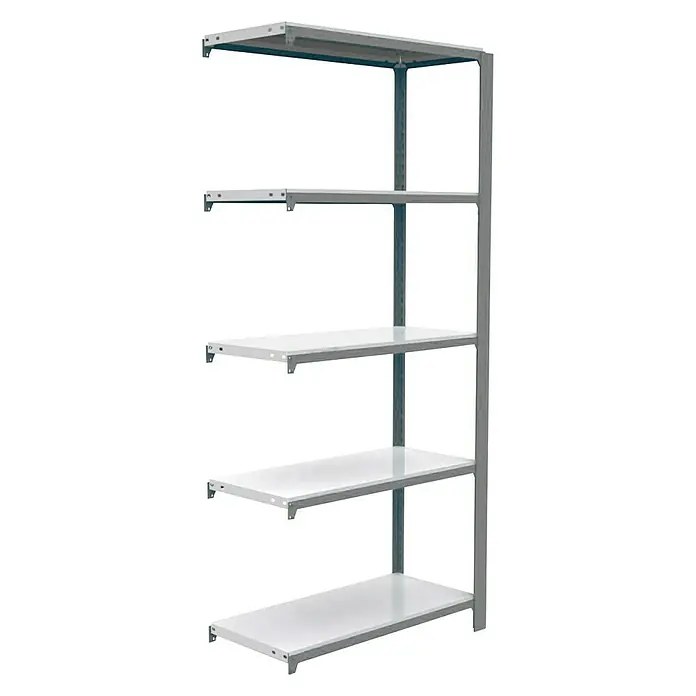 Simonrack Simonoffice Estantería para archivadores Offliclick Metal Adicional - L x An x Al: 40 x 90 x 210 cm, Capacidad de carga: 200 kg/balda, Número de baldas: 5 ud., Gris/Blanco