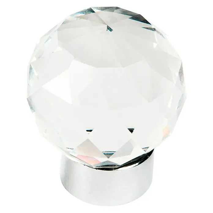 Nesu Pomo para muebles 565CR - Ø x Al: 30 x 36 mm, Vidrio, Cromado
