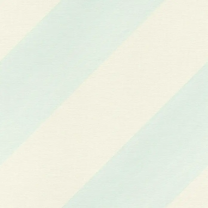 Rasch Bambino Vliestapete Diagonalstreifen - Creme/Hellblau, Streifen, 10,05 x 0,53 m - Vorderansicht