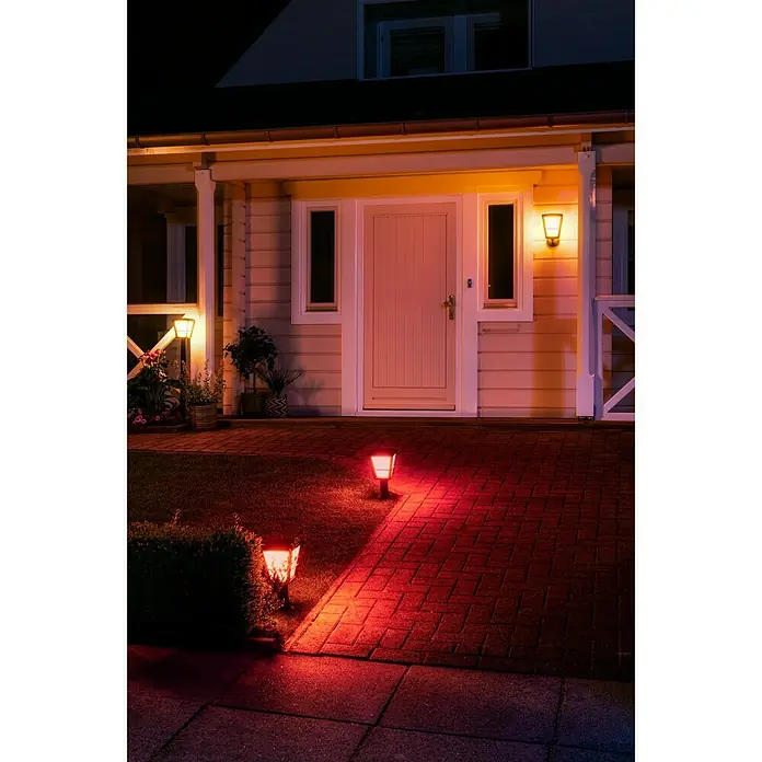 Philips Hue LED-Außenwandleuchte White & Color Ambiance Econic - 15 W, 19,4 x 24,4 x 30,1 cm, Schwarz, IP44