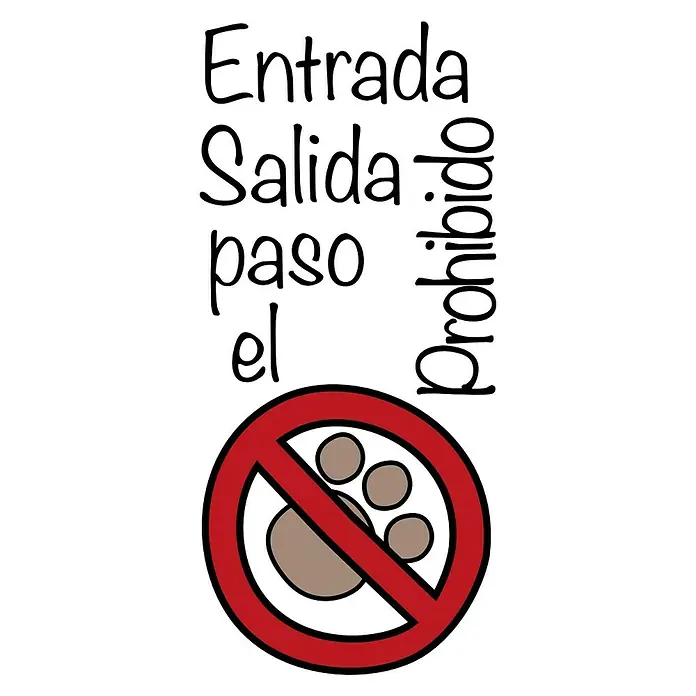 Adhesivos decorativos Entrada Salida Prohibido el paso - Lámina adhesiva decorativa, 31 x 15 cm, Negro/Rojo/Verde