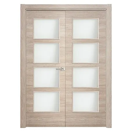 Puerta de doble hoja Roble Gris