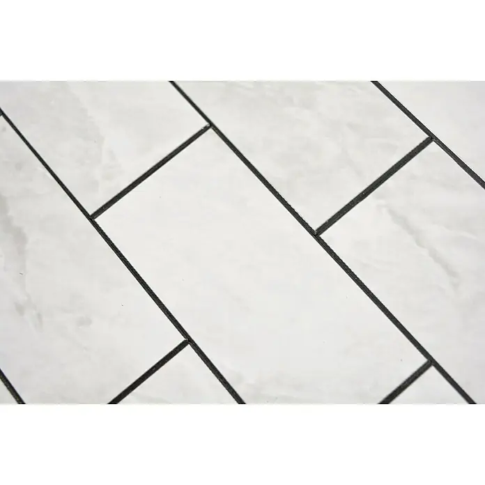 Selbstklebemosaik SAM 4SW11CLG - 29,5 x 29 cm, Metall, Weiß - Detailaufnahme