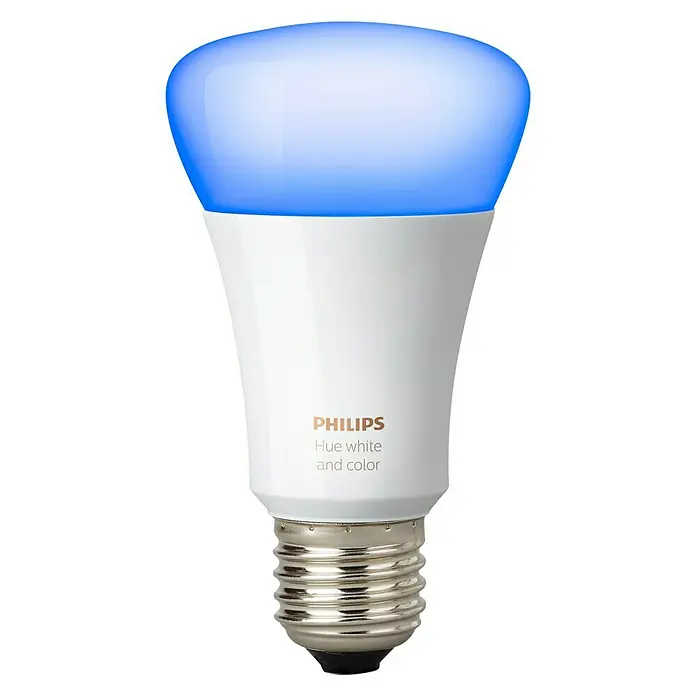 Philips Hue Bombilla LED RGB - 10 W, E27, RGBW, Temperatura de color ajustable, 1 ud. - Vista frontal