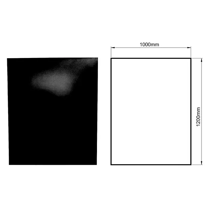 Bertrams Bodenplatte - L x B: 1.000 x 1.200 mm, Rechteckig, Schwarz, Senotherm lackiert
