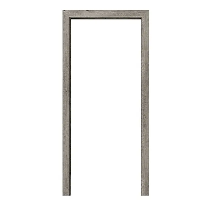 Festékvédő fólia - Akril kopolimer, Hosszúság: 34 mm - Szürke fa megjelenésű ajtókeret rusztikus felülettel.