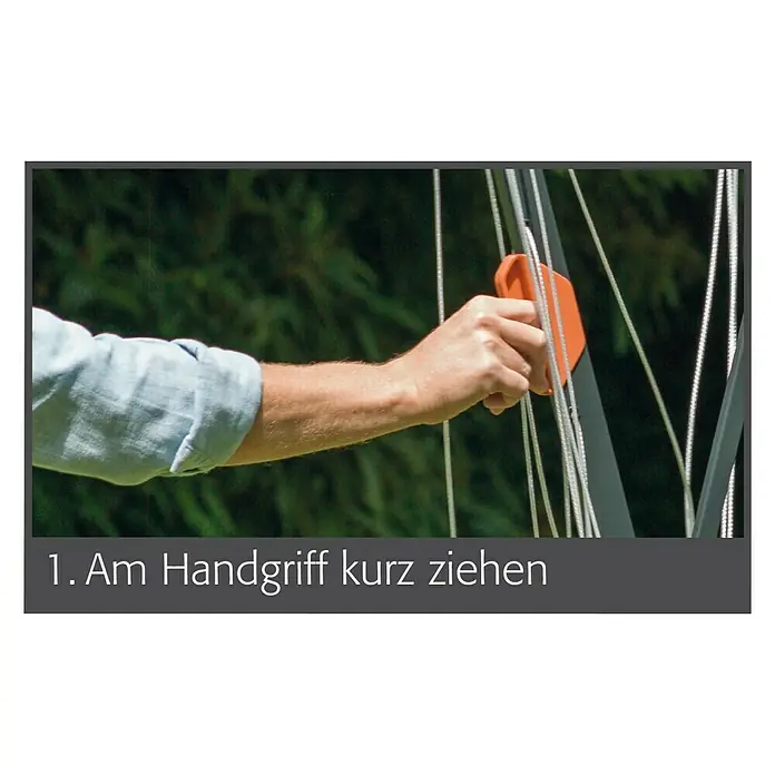 Juwel Wäschespinne Futura Elegant XXL - Belastbarkeit: 5 - 6 Waschmaschinenfüllungen, Länge Wäscheleine: 51,5 m, Durchmesser offen: 235 cm