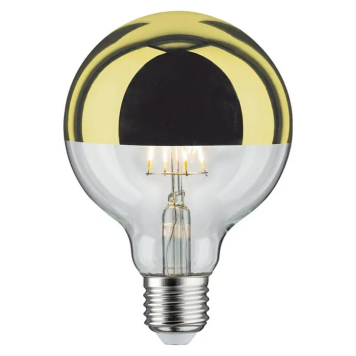 Paulmann LED-Leuchtmittel - E27, Warmweiß, Klar/Gold, G95, Glänzend - Vorderansicht