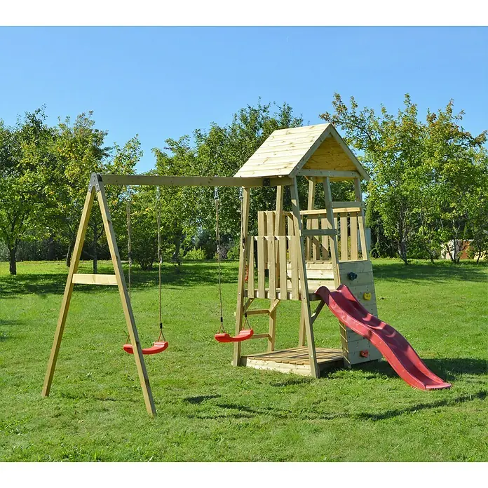Wendi Toys Kinderspielturm Salamander - 290 x 340 cm - Stimmungsaufnahme