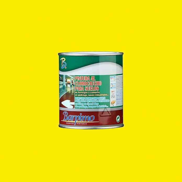 Barpimo Pintura para suelos al clorocaucho - Amarillo, 750 ml, Mate sedoso