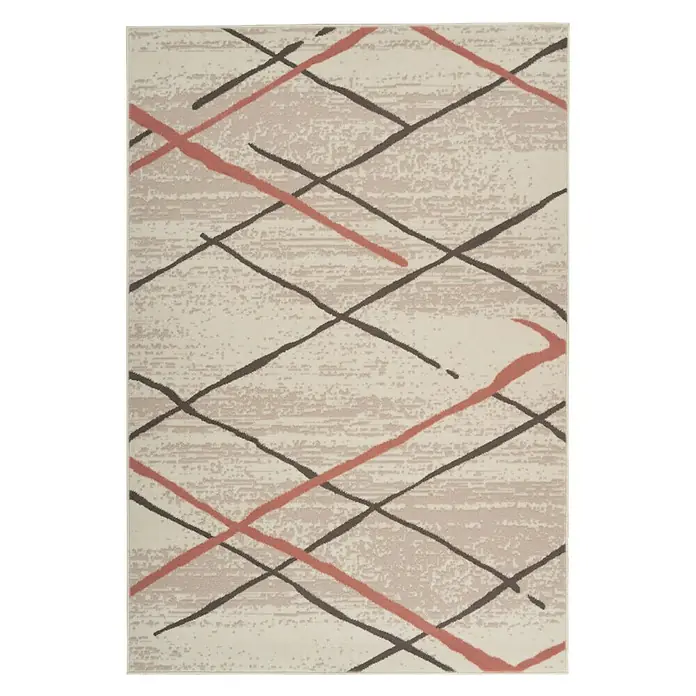 Kayoom Kurzflorteppich Vancouver 110 - Beige/Braun, 150 x 80 cm, 100 % Polypropylen - Ansicht von oben