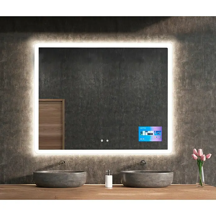 Camargue Espejo con luz LED Astro Screen Mirror - An x Al: 120 x 80 cm, Touchscreen