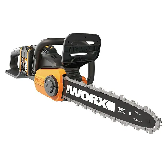 Worx Akku-Kettensäge WG384E - Akkuspannung: 40 V, Li-Ionen, 2 Ah, 2 Akkus, 35 cm - Vorderansicht