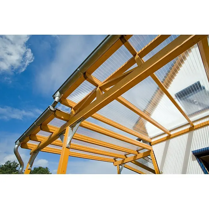 PLEXIGLAS® Acrylglas-Stegplatte Resist AAA - 300 cm x 98 cm x 16 mm, Acrylglas (PMMA), Transparent - Stimmungsaufnahme