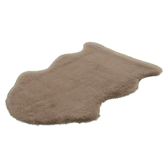Deko-Kunstfell Cosy - Taupe, 130 x 85 cm, 100 % Polyester - Linke Seitenansicht