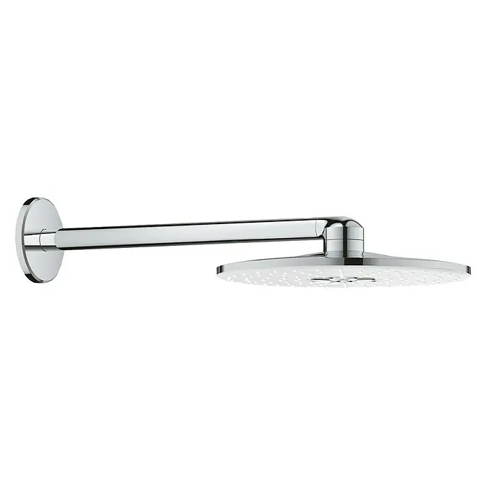 Grohe Kopfbrausen-Set Rainshower SmartActive 310 - Durchmesser: 31 cm, 25 l/min bei 3 bar, Wandmontage, Moonwhite/Chrom - Vorderansicht