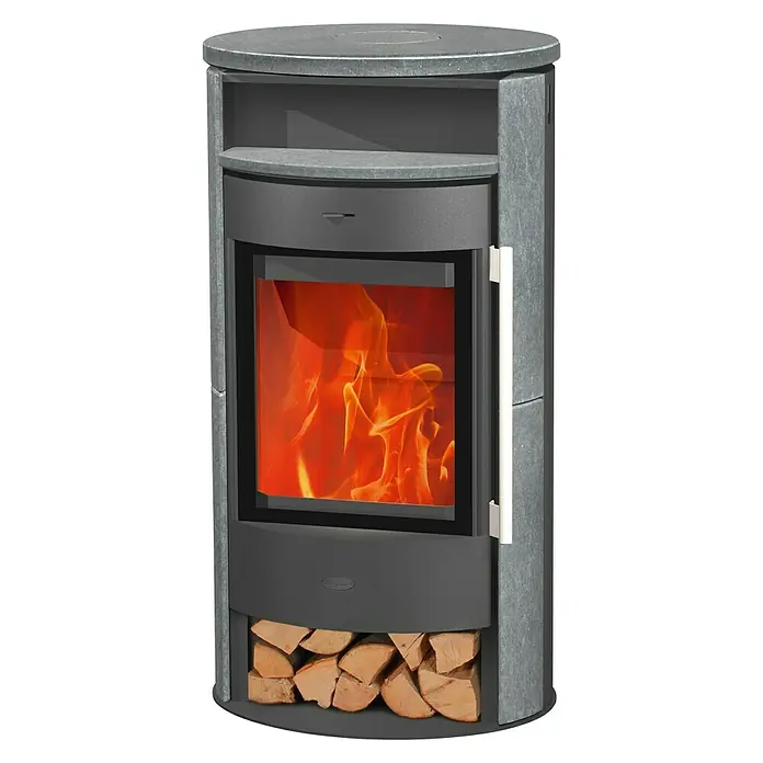 Fireplace Kaminofen Durango - 6 kW, Raumheizvermögen: 108 m³, Verkleidung: Speckstein, Gussgrau