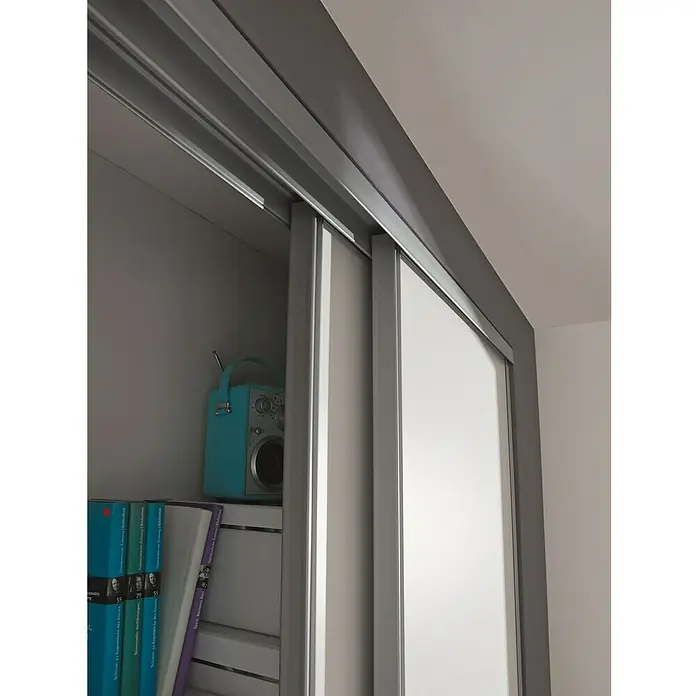 Optimum Set za klizna vrata - Bijelo-sive boje, 180 x 250 cm - Detaljan prikaz