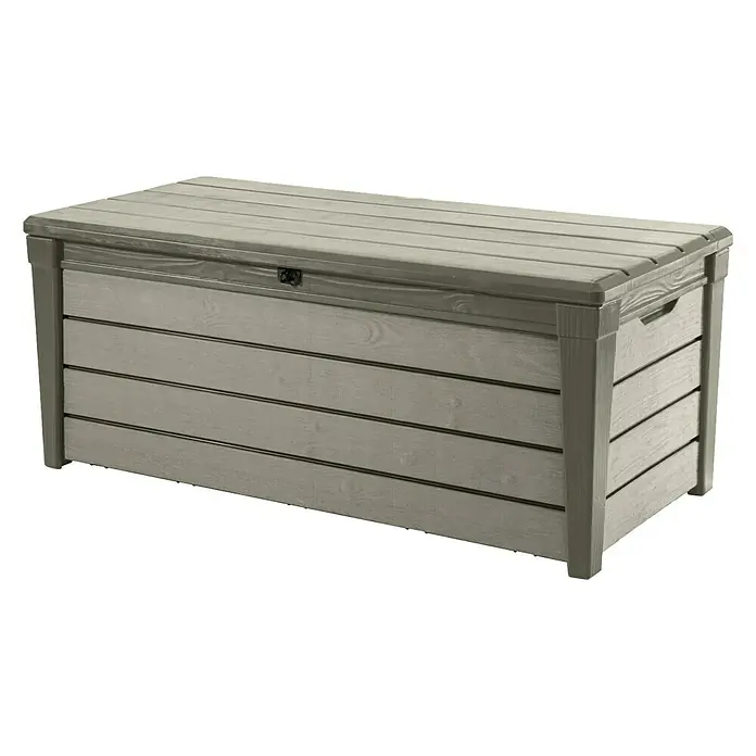 Keter Garten-Aufbewahrungsbox Brushwood - 145 x 69,7 x 60,3 cm, Polypropylen, Taupe