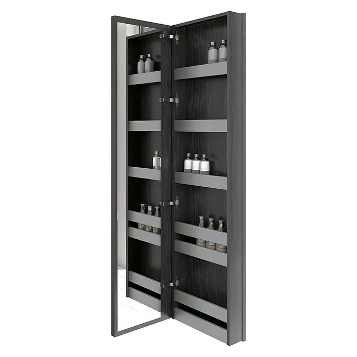 Camargue Aurinia Kofferschrank - Links, 40 x 15 x 160 cm, Marone Trüffel