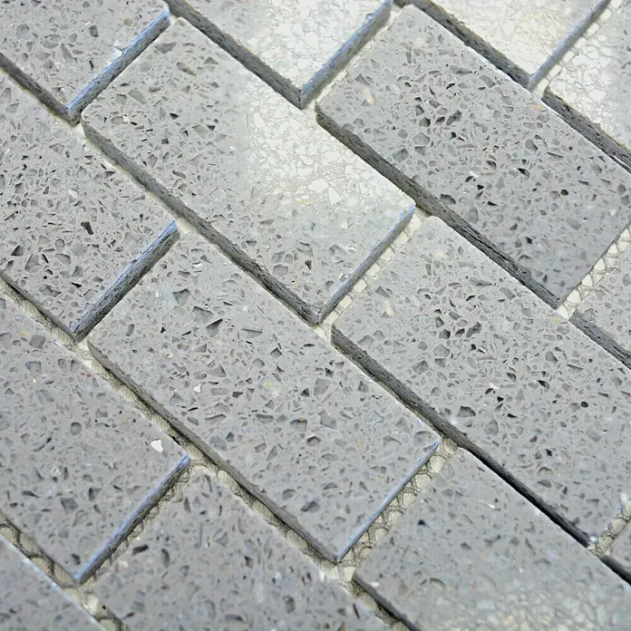 Mosaikfliese Brick Artifical XCM ASMB3 - 30 x 30 cm, Grau, Glänzend