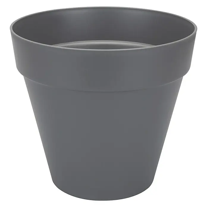 Elho Loft Urban Tegla za cvijeće - Vanjska dimenzija (ø x V): 39 x 35 cm, Plastika, Antracit - Pogled sprijeda