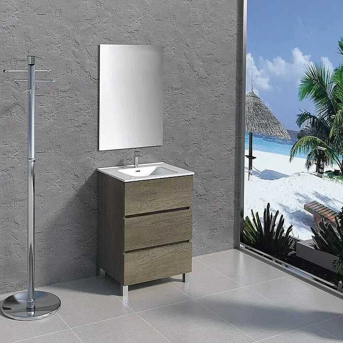 Conjunto de mueble de baño Patri - 60 cm, 3 piezas, Nebraska