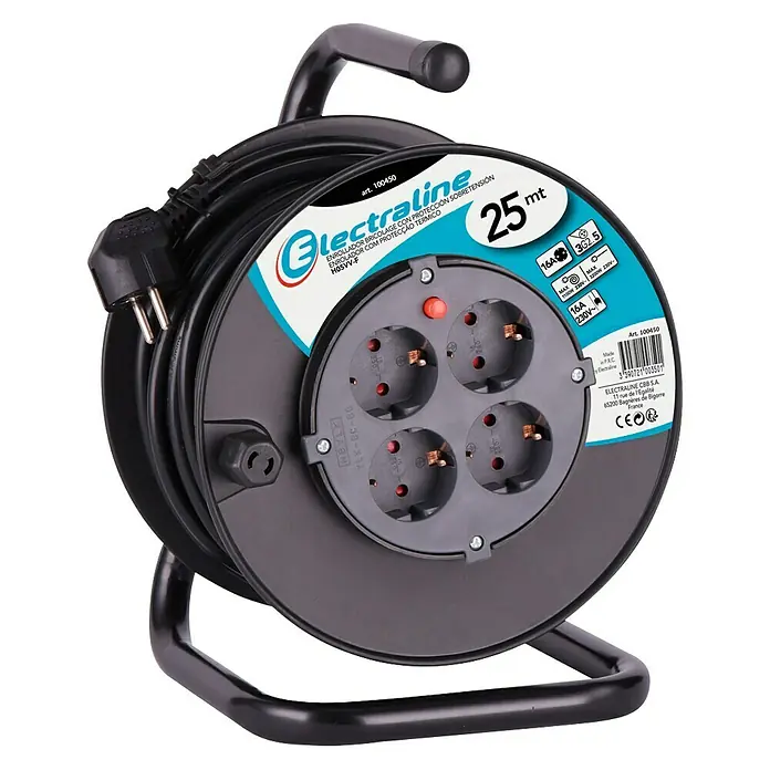 Electraline Enrollacables HO5 VV-F - 25 m, Para interior, H05VV-F3G2,5