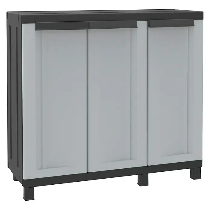 Terry Armario de PVC con 3 puertas - L x An x Al: 39 x 102 x 91,5 cm, Capacidad de carga: 20 kg/balda