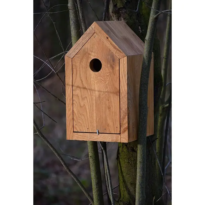 Dobar Vogelhaus Luxus - 16 x 16 x 28 cm, Natur, Holz - Stimmungsaufnahme