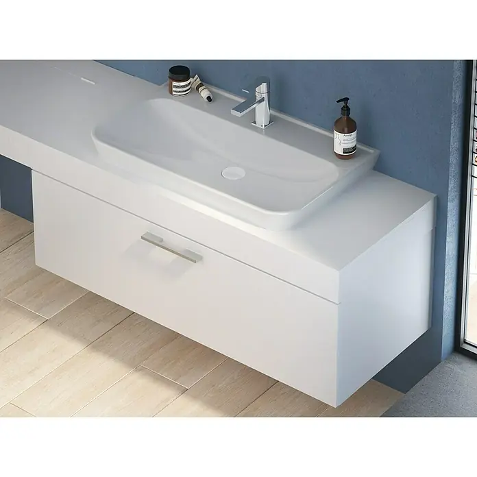 Camargue Loft Aufsatzwaschbecken - 80 x 49,5 cm, Keramik, Weiß - Anwendungsbeispiel