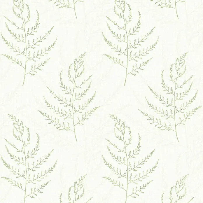 Papel pintado Floral helecho - Verde, 10,05 x 0,53 m - Vista superior