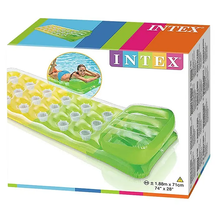Intex Colchoneta hinchable 18 Vasos - L x An: 188 x 71 cm