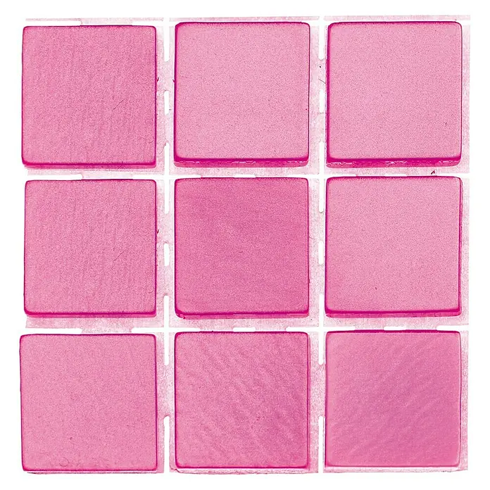 Glorex Selbstklebemosaik - Pink, 63 Stk., 10 x 10 mm - Vorderansicht